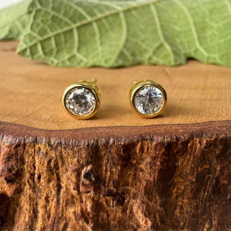 Women's ETERNALS EARTH Moissanite-Like Stud Earrings, Luxury