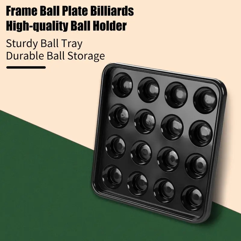 Plateau De Transport Pour Boules De Billard - 16 Places, Noir, Anti-roulement