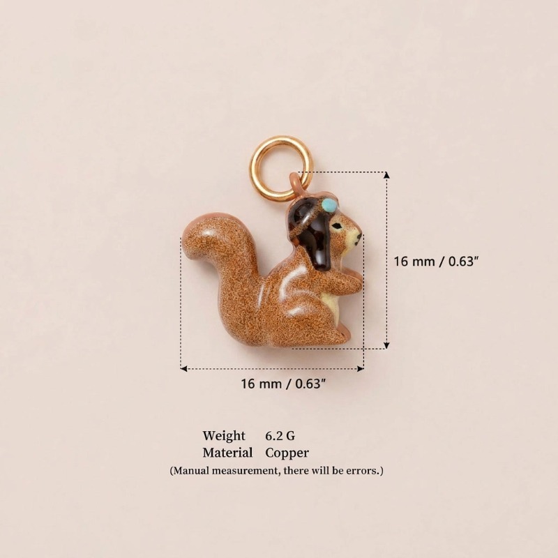 Retro Painted Forest Animal Drip Oil Pendant Necklace