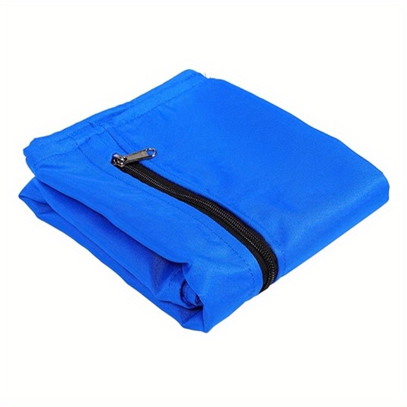 TEMU Extra Large Pet Hair Laundry Bag - Reusable Zippered Washing Machine Protector, Durable Polyester Fabric For Hair, Green & Blue, Use, Laundry
