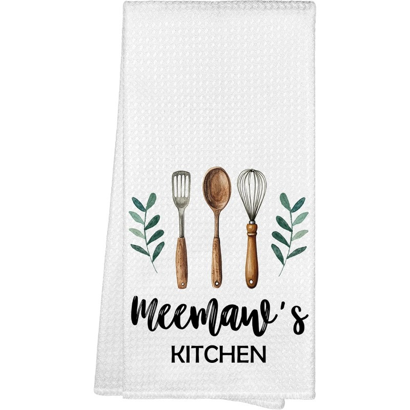 

1pc 18x26 Inch Polyester Kitchen Towel, Decorative Hand Towel For Mom, Perfect Christmas Or Birthday Gift, Country Farmhouse Style, Machine Washable