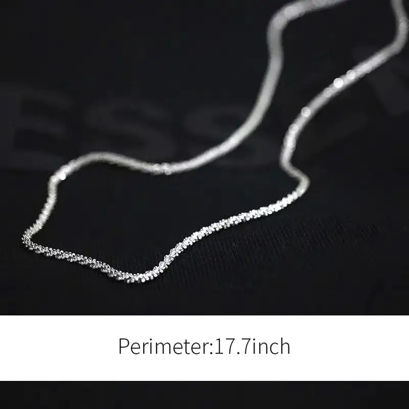 S925 Sterling Silver Pendant-Free Collarbone Chain Necklace