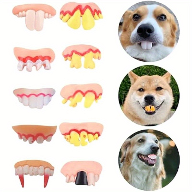 white teeth dogs funny dog teeth braces traditional dog Temu