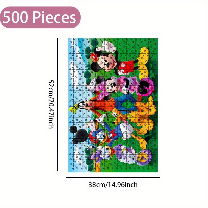 TEMU Mickey Donald Duck Daisy Goofy Game Jigsaw Puzzle 500/1000pcs Adult Toy Best Jigsaw Puzzle Game