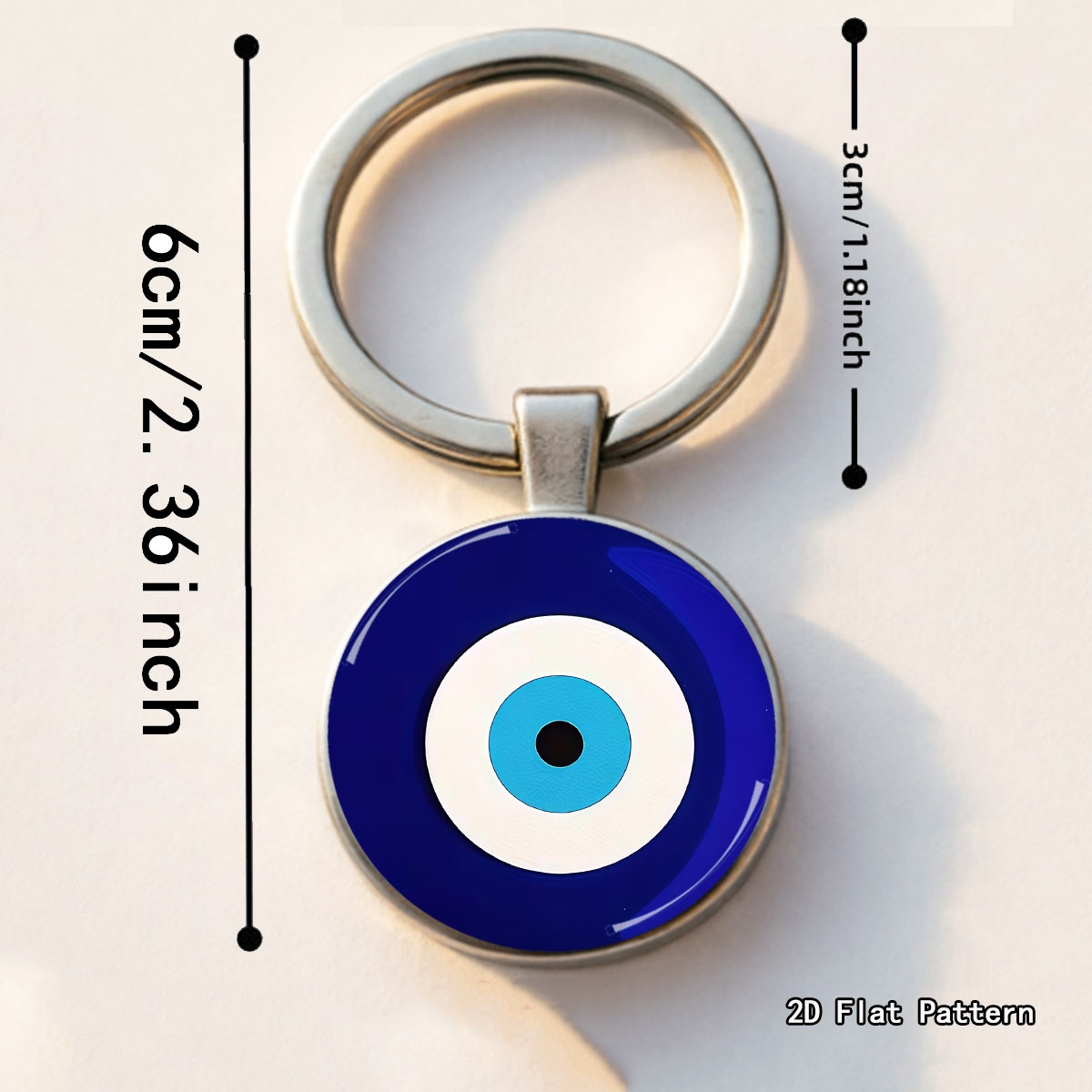 TEMU Llavero de 1 pieza de aleación de con estilizado, diseño circular simétrico simple, anilla duradera para llaves de coche y de casa, accesorio