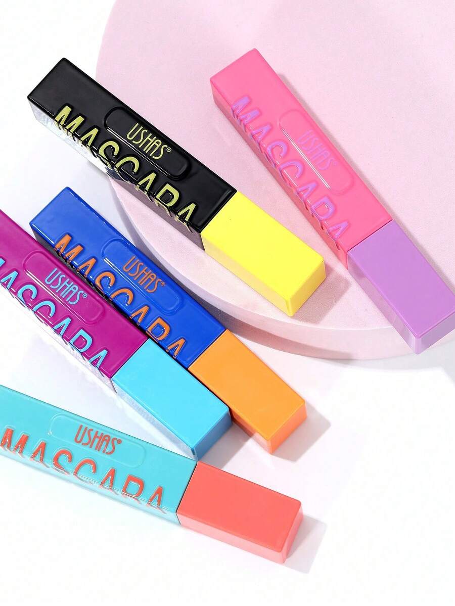 Colorful Waterproof Mascara Smudge-Proof Long-Lasting Volumizing Eyelash Makeup