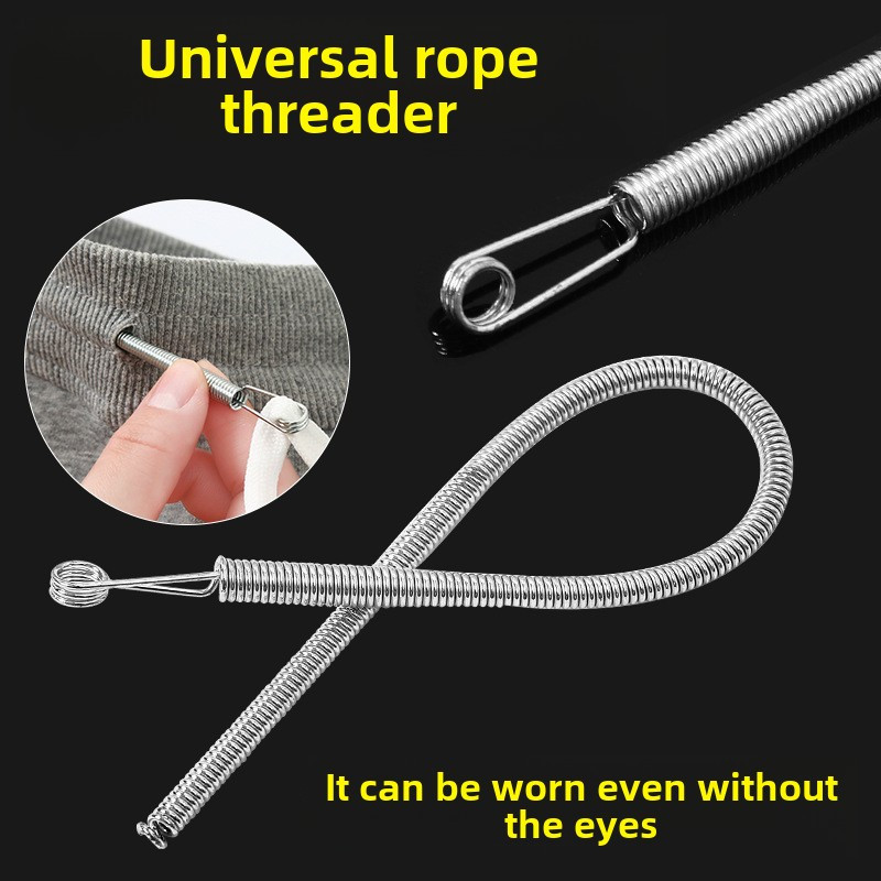 Effortless Threading Tool, Suitable for Various Needle And Thread Activities, Family Sewing Tool, Cord Garter, Flexible Threading Tool, Multi-Purpose Elastic Band Waist, Cord Webbing Auxiliary Device Spring Eye Threading Device