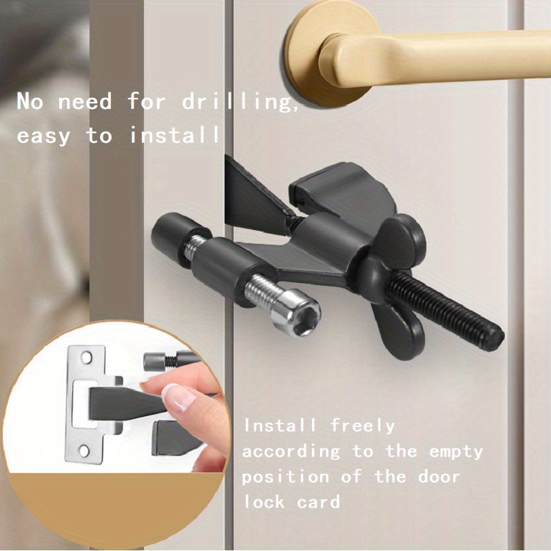 Portable Alarm Door Stopper - 80dB Anti-Theft Security Alarm Door Stoppers For