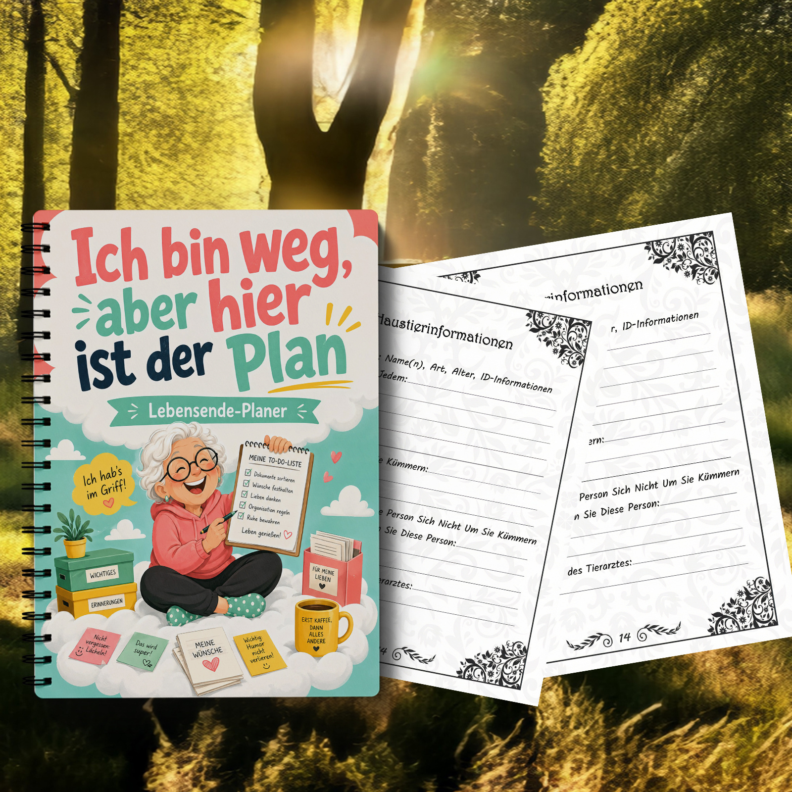 Image of German Version- Planner For Seniors In Germany, End Of Checklist, Care Home & Family Care Guide, Funeral Wishes, Medical , Password Log, Important Documents & Emergency