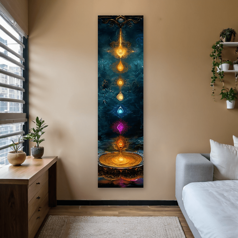 Farbenfroher Chakra Mandala Wandbehang Für Meditation Und Yoga_voghion.com