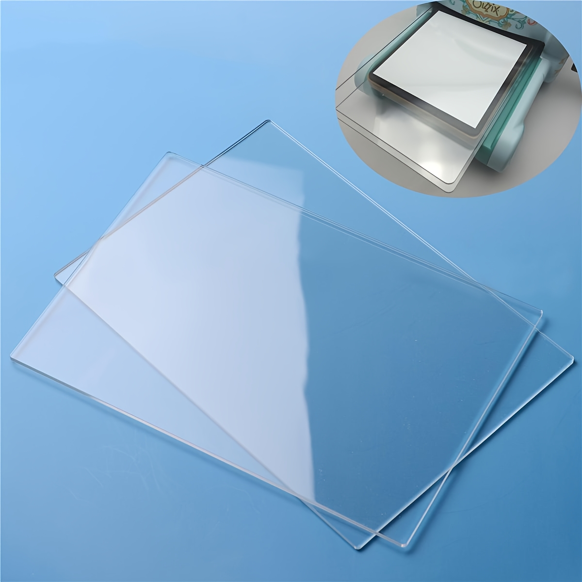 TEMU 2pcs Tapis de découpe transparent de 3 mm pour machine de bricolage