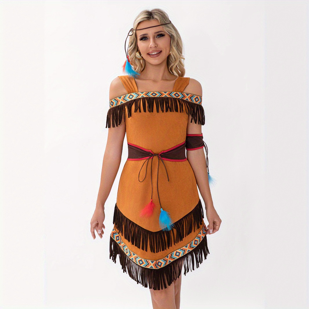 In Traditional Native American Dressing Indian Costume Kids Boys Vintage  Halloween Childs Native American Indian Chief Boys Native American Costume