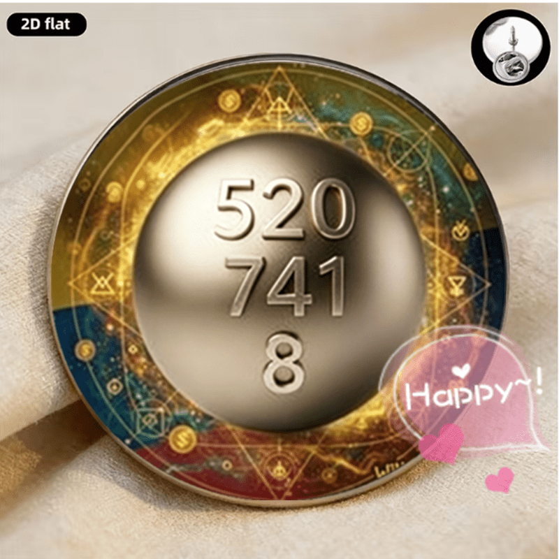 TEMU 1pc, 2d Law Of 520-741 Number Theme Brooch Stainless Steel Badge Craft Additions Unisex Exquisite Pin Spiritual Enthusiasts Outfit Decoration