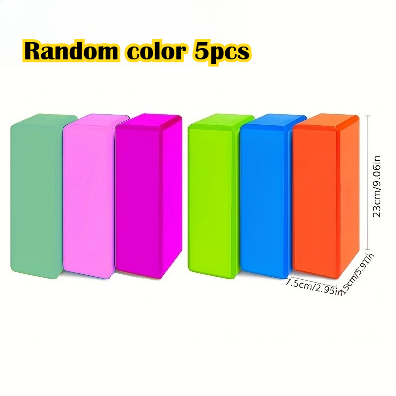 TEMU Random 5-color Team Building Relay Blocks -- Non-slip Stacking Stones, Suitable For School, , Family, And Holiday Activities Indoor And Outdoor