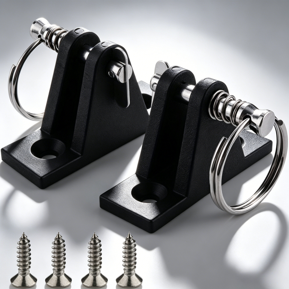 TEMU 2pcs Quick Release Pin Bracket With Screws, Reinforced Plastic Base, Bimini Top Additions For Boat, Trailer, Rv