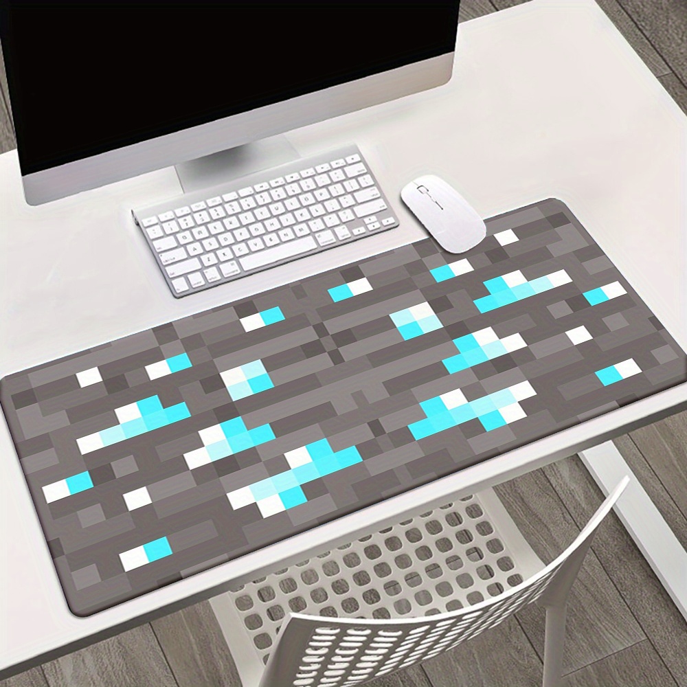 TEMU 1pc, Game Ore, Pixel Style, Hd Printed Pad For Desk, Multi Functional Xxl Mousepad, Keyboard Gaming Mouse Mats, Office Computer Desk Mat.gifts