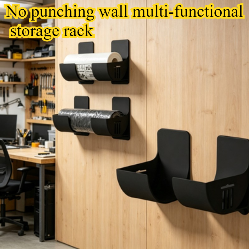 2pcs No-Drill Trash Bag Holder, Multi-Functional Kitchen Organizer
