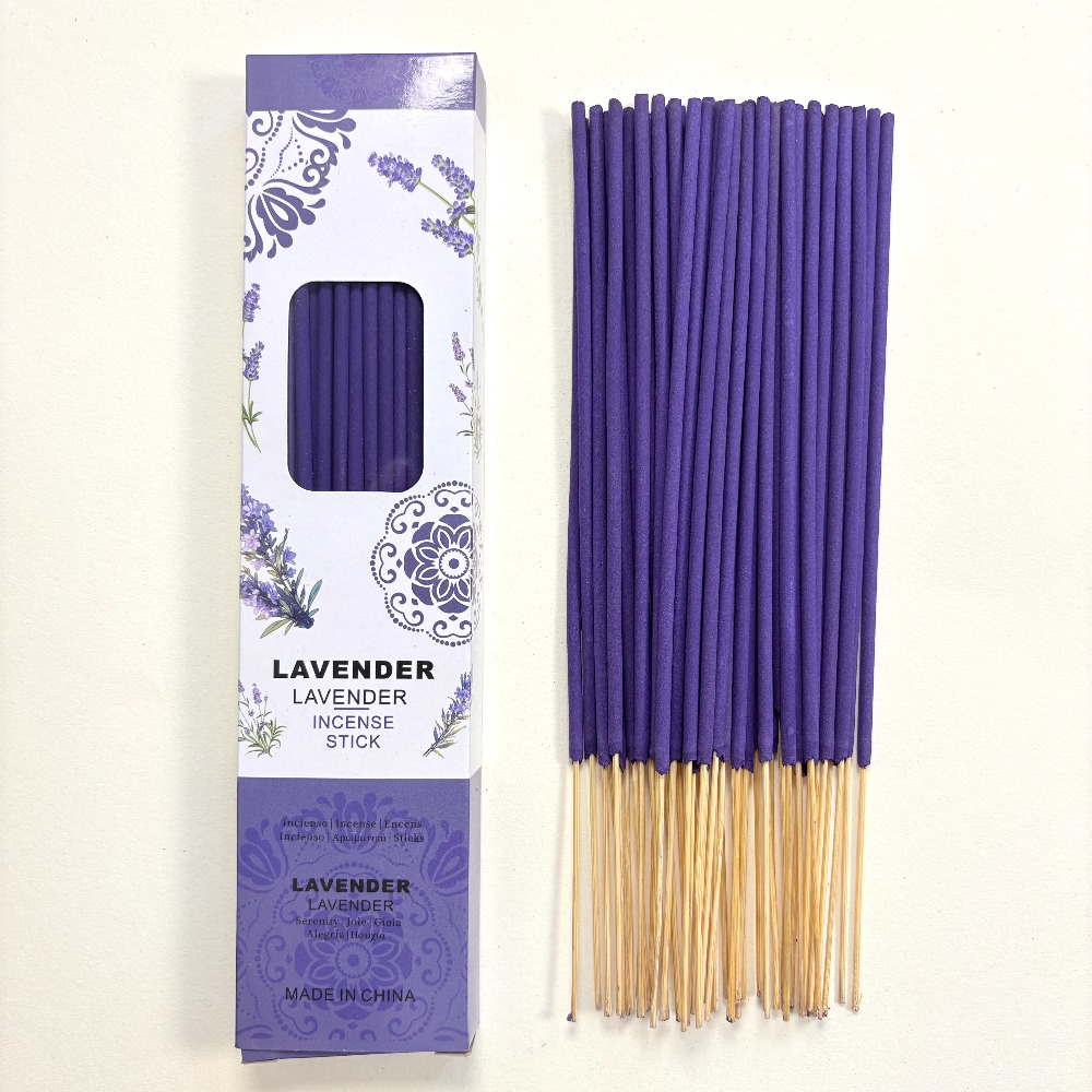 Image of Lavender Incense Sticks Aid Long Lasting Home Fragrance Purple Calming Scent Sticks For Yoga Meditation Bedroom