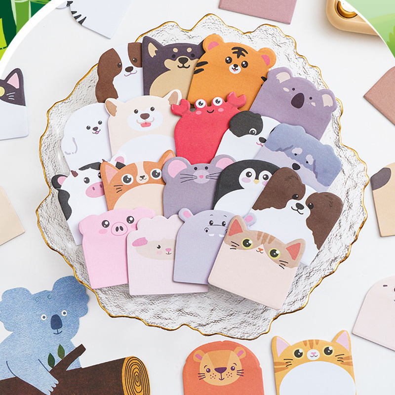 12 blokov, 240 listov – samolepiace poznámkové   v tvare kreslených zvierat s motívmi žaby, šteňaťa, mačky a   pre diy scrapbooking, dekoratívne nálepky na dekoráciu, písateľné samolepiace opakovateľne použiteľné  ; super lepivé; pre kanceláriu, domov, školu a schôdzky