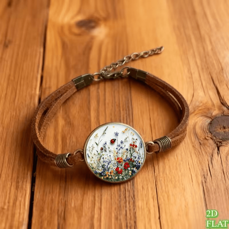 TEMU Armband mit 2D-Flachmuster, Modearmband, Vintage-Armreif, Jubiläumsgeschenk, Feiertagsgeschenk, Geschenke für Freunde Familie zu Halloween,
