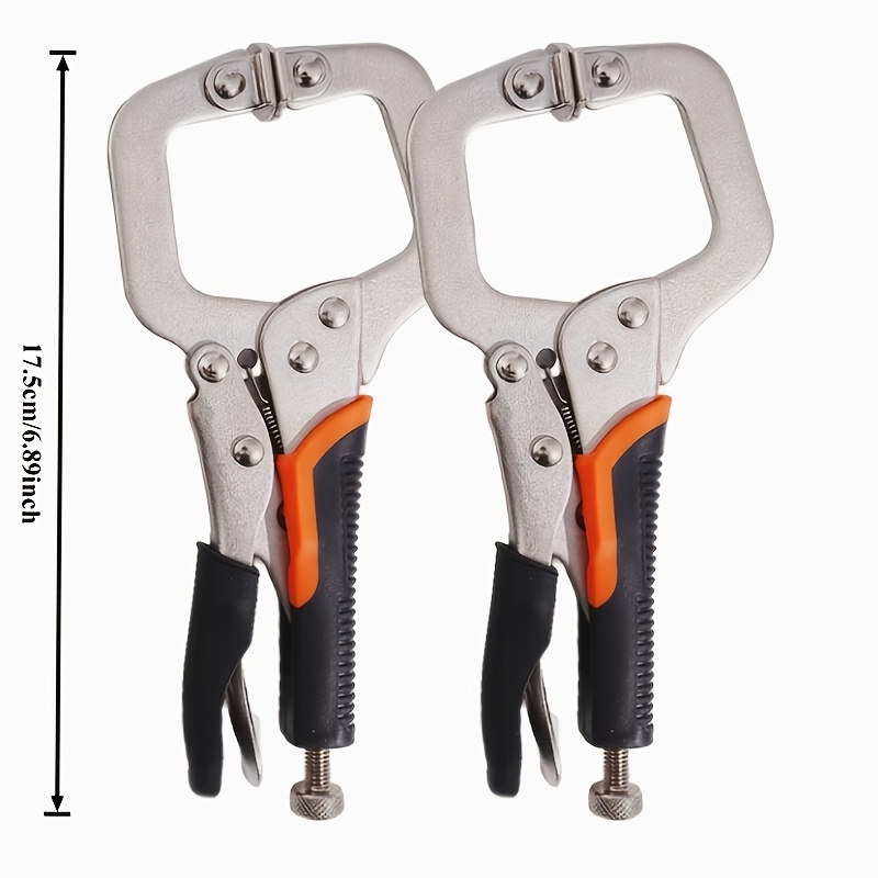 TEMU 2pcs 6-inch C-clamp Vise, Heavy-duty Adjustable Locking Clamp With Adjustable Fastening Screws, Suitable For 6 , For , Home, And Workshop Use