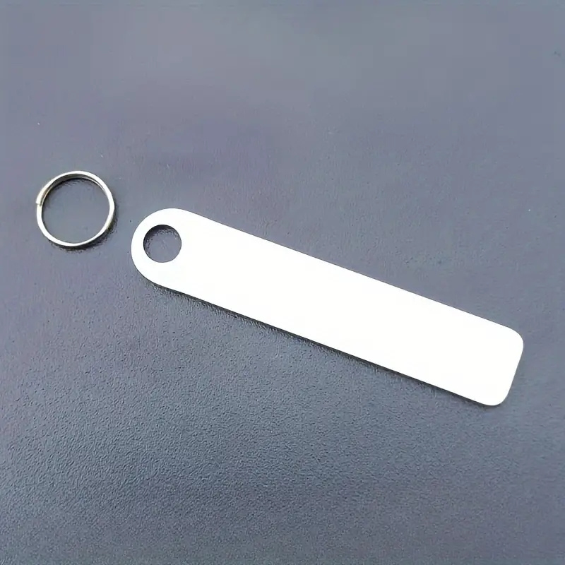TEMU Llavero de Acero Inoxidable Grabado Personalizado con Números y - Diseño Elegante, Regalo