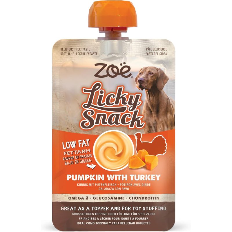 dog wet treats in resealable pouch, pumpkin and turkey flavor,  -3  ,   sensitive stomachs, 85g single serving Product details 1