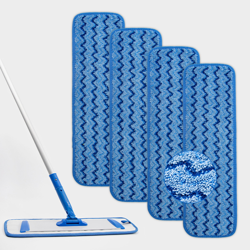 TEMU 4pcs Replacement Pads For Household Flat Mop, Made Of Microfiber, Reusable And Washable, Absorbent For Efficient Dust Removal, Ideal For Floor