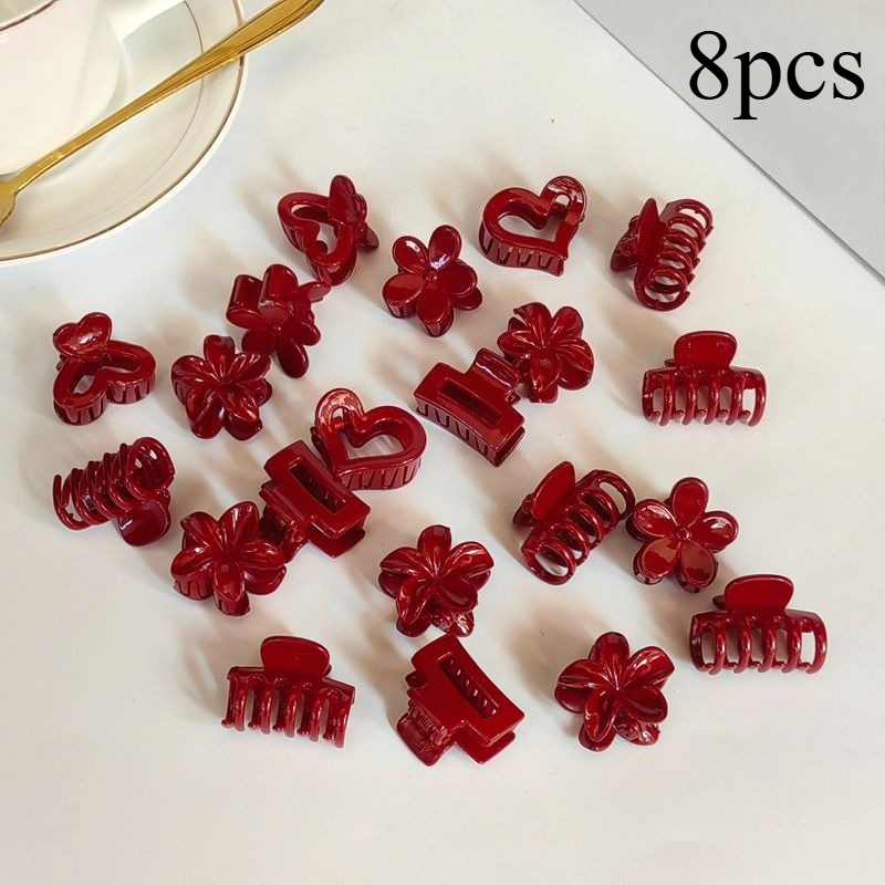 8pcs Small Grab Clip, Women's Side Clip Bangs Clip Forehead Hairpin, Princess Head Small Grab Clip Headdress, Suitable For Daily, Vacation, Dating, Gift