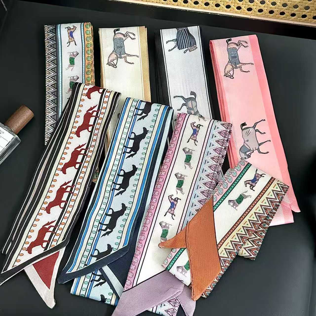 TEMU Combination 8pcs Set, Women's Scarves, Versatile, High-end Decorative Neck Scarf, Long Streamer Belt, Ribbon.
