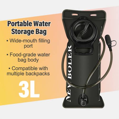 1.5l/2l/3l taşınabilir su torbası, geniş ağızlı sızdırmaz su saklama çantası, bisiklet, koşu, yürüyüş ve açık hava aktiviteleri için isırma valfli boru