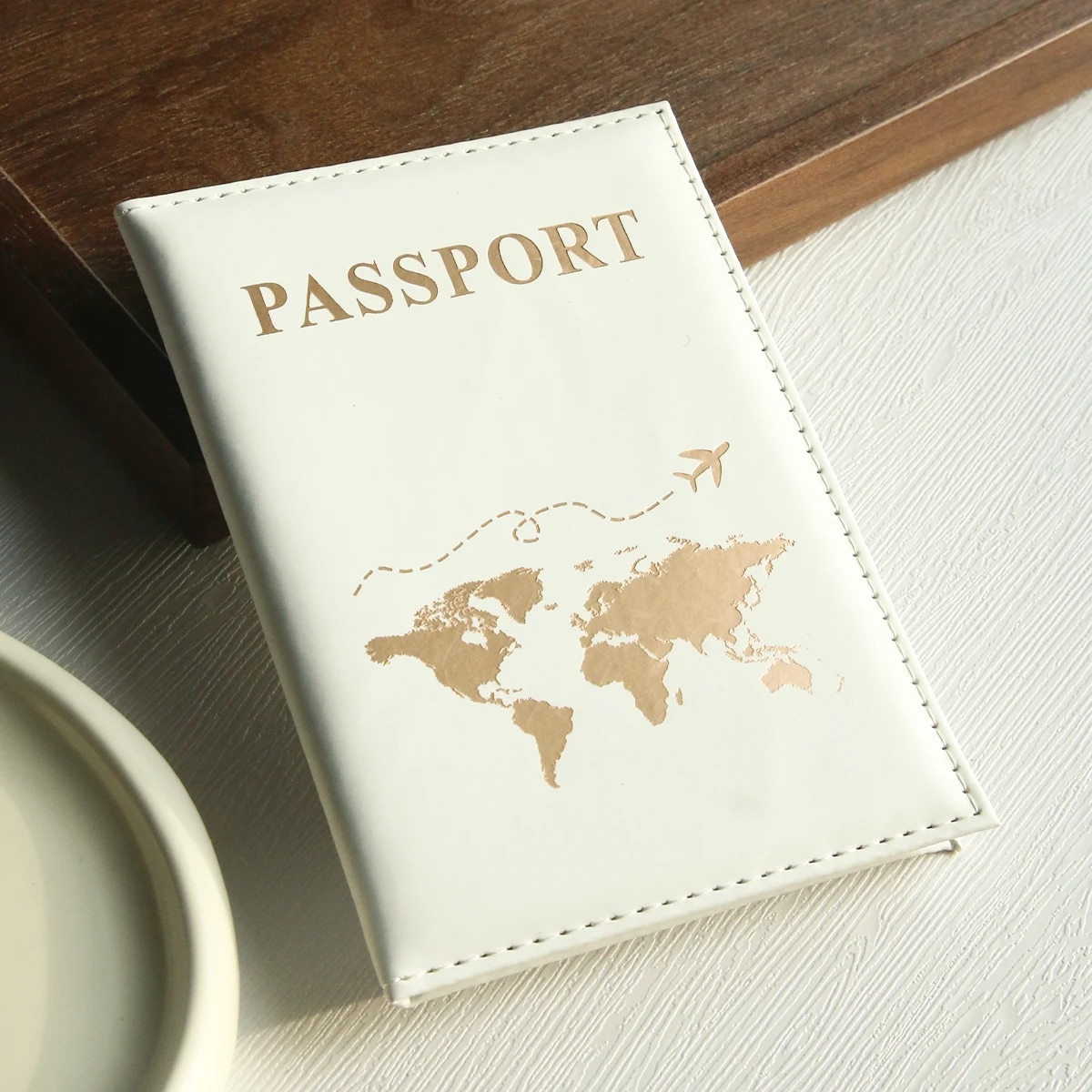1pc World Map Passport Cover Passport Holder Organizer Card Case Id Document Passport Wallet Credit Card Holder
