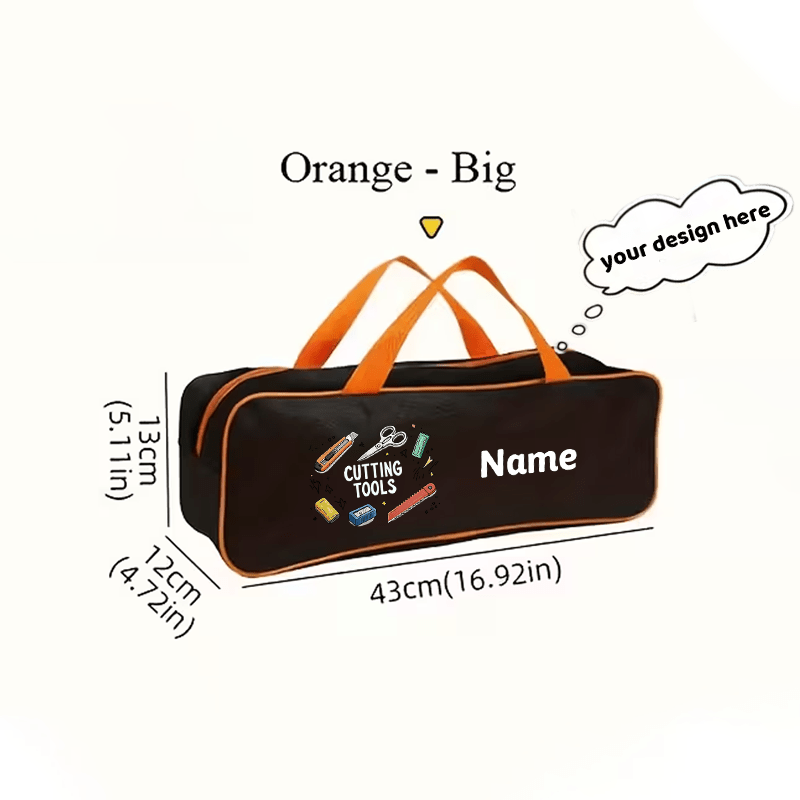 TEMU Borsa Portautensili Personalizzabile con Incisione - Custodia Resistente con Stampe Adorabili di Attrezzi, Progettata per Appassionati di Fai da