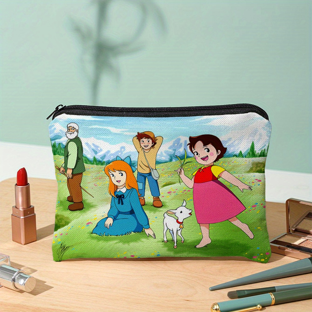 TEMU Una vivace borsa cosmetica con design a animati per dell' e del Corpo, e resistente allo sbiadimento, perfetta per viaggi, articoli da toeletta,