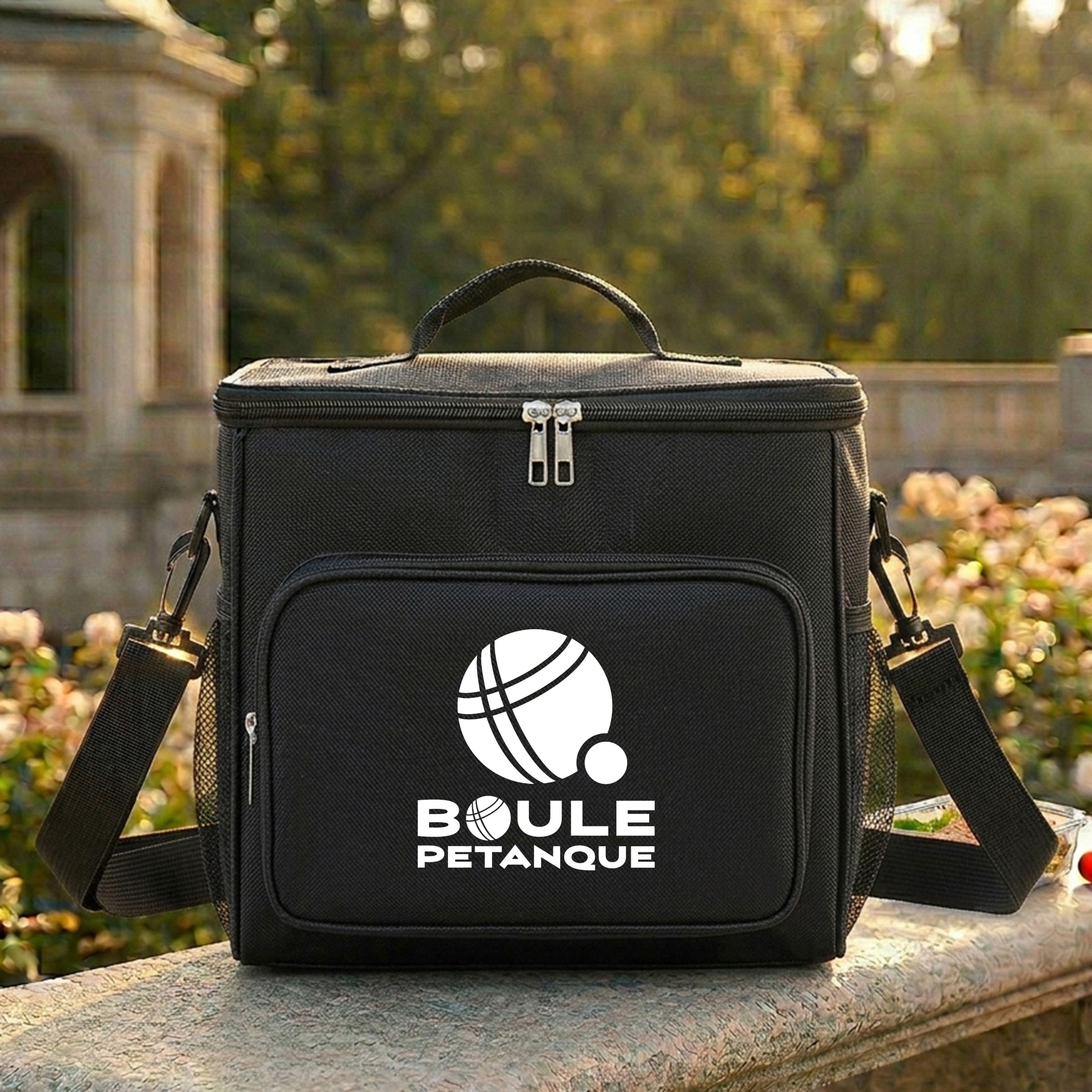 TEMU 1pc Insulated Boule Petanque Cooler Bag With 2 Compartments And Carrying Strap, Keep Your Boules Cool And Petanque Tournaments, Durable And