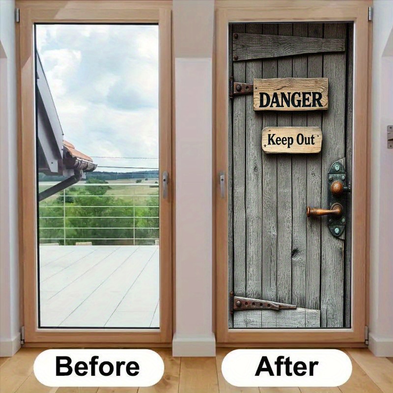 Glass Door Decals Glass Door Safety Decal Sticker Set - Hazard Warning ...