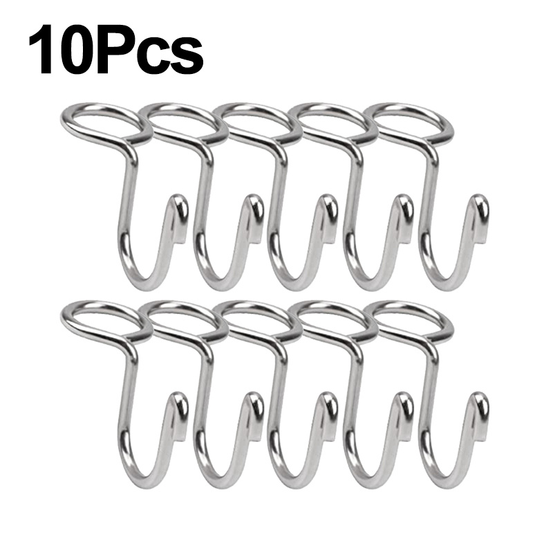 TEMU Lot de 10 crochets rallonges de connexion pour cintres en acier inoxydable, mini crochet de rangement pour vêtements, support pour cintres,