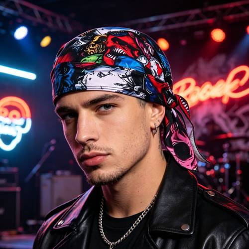 2pcs new arrival men pirate headscarf adjustable tie back tail bandana lightweight outdoor sports head wraps casual head additions