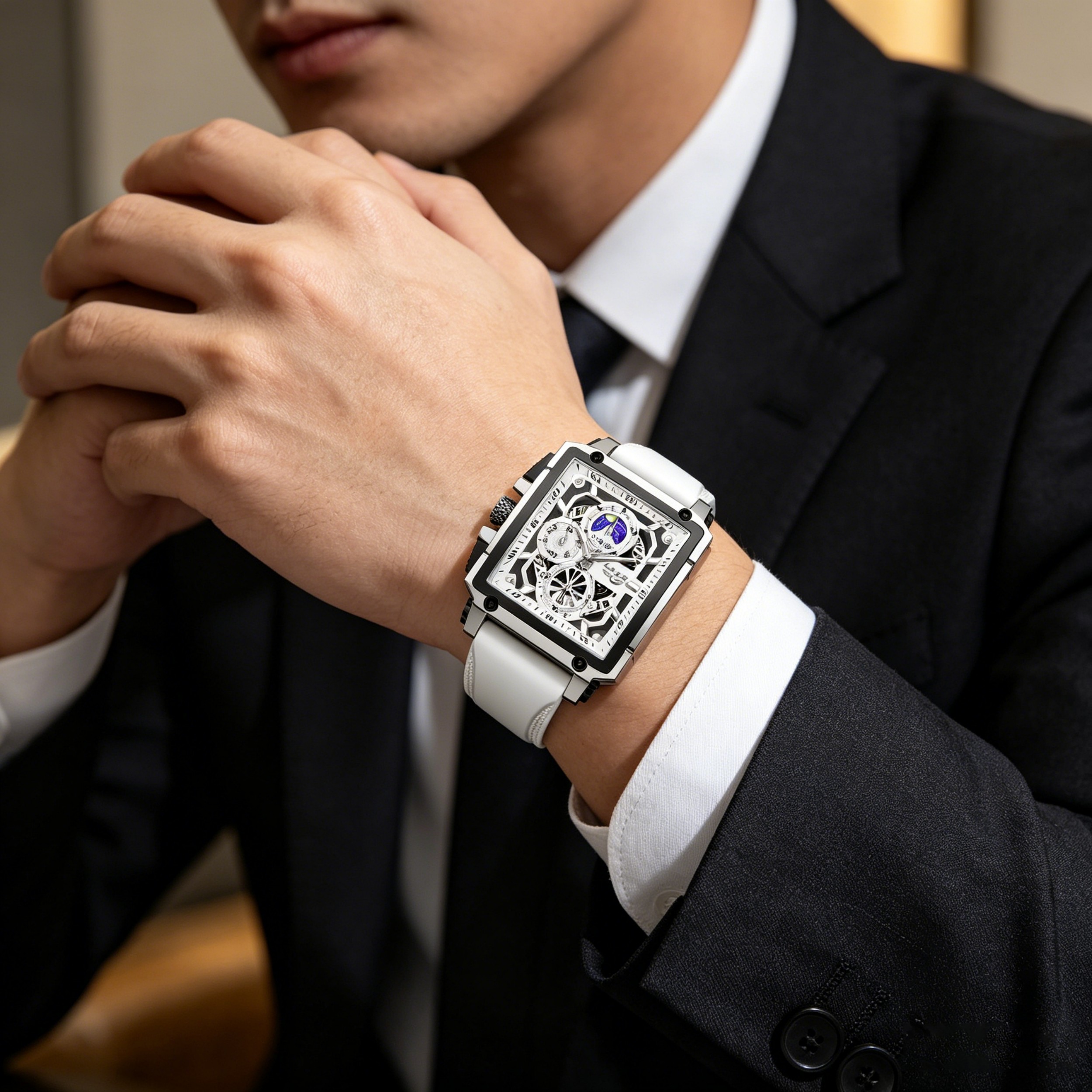 2026 Latest Lige Fashion Silicone Watch Square Watch Large 's Watch Elegant Watch Outdoor Sports Chronograph Women's Gift Men's Gift