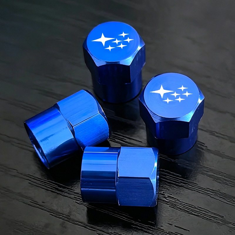 TEMU 4pcs Automotive Valve And Accessories, Laser Engraving Style, Suitable For For Forester For Brz For Crosstrek For Outback For Wrx For Sti And