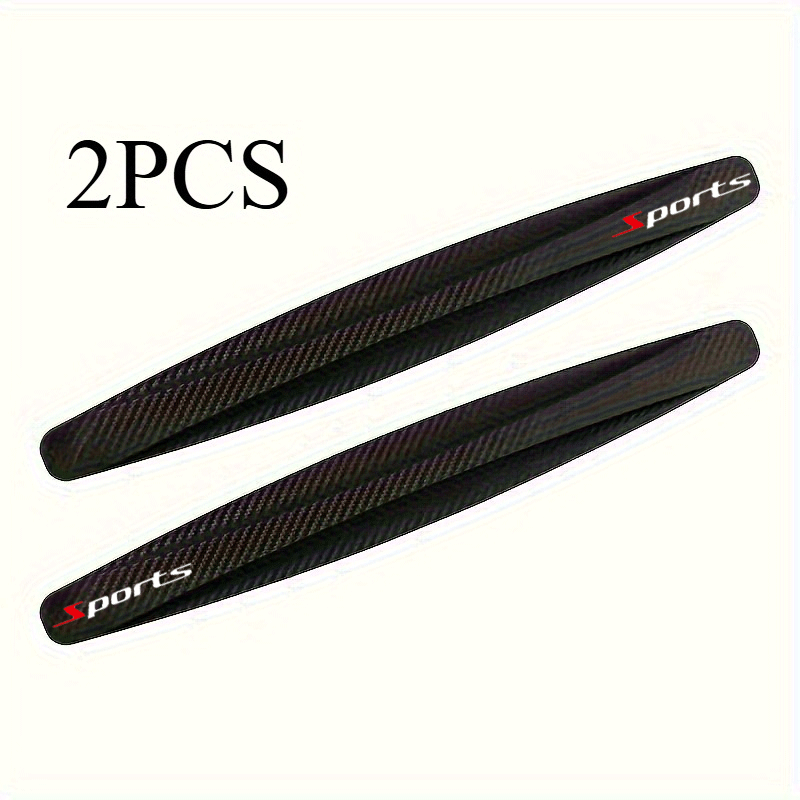 Image of 2pcs Universal Adventure Black-textured Rubber Bumper Guard Set, Anti-scratch -themed Protective Cover, Suitable For Front And Rear Bumper Edges