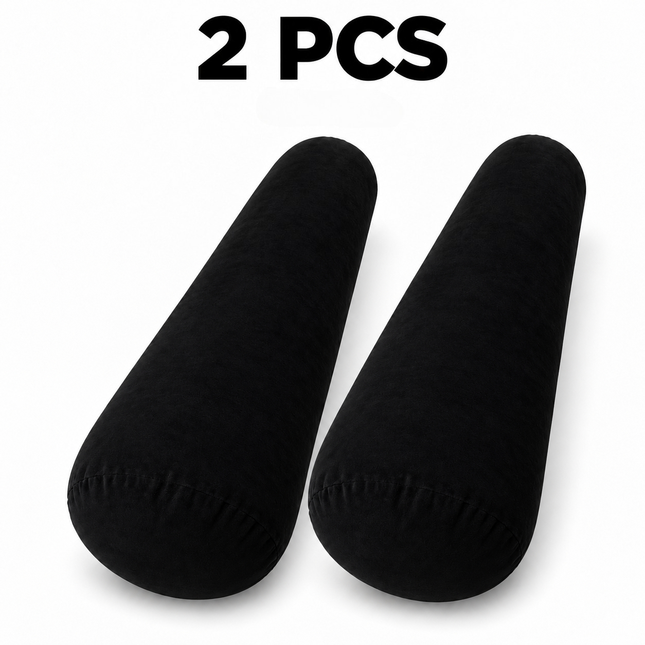 TEMU Lot de 2 oreillers longs noirs, coussins cylindriques doux pour , 86 x 22 cm, coussin de canapé de lit confortable pour chambre et salon