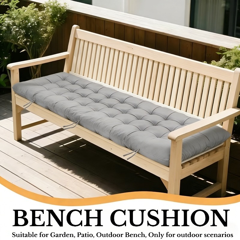 E-shop 2025 Neue Outdoor-Bankkissen mit 6 Bändern, 41/49,6/61/67 Zoll Veranda-Bankkissen, Outdoor 2-4 Sitzer Ersatz-Sitzkissen, Geeignet für Terrasse,