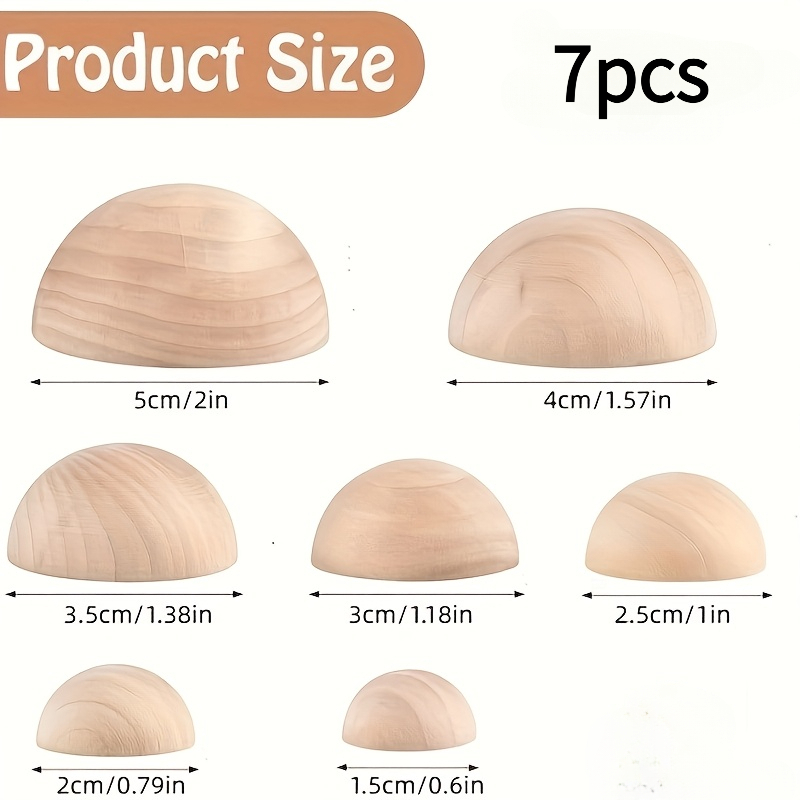 TEMU 7pcs Half Round Pottery Tools Set, Wooden Ceramic Clay Tools Pottery Plate Press Tool For Making Pottery Bowls And Plates