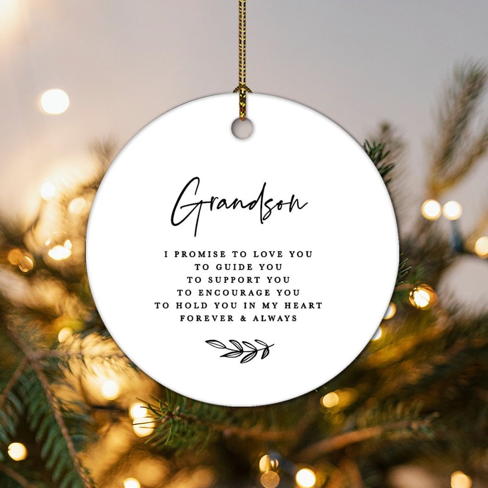 

1 Grandchild Ceramic Decoration, To Love You. Personalized Commemorative Decoration, Christmas Decoration, Gift . Holiday Christmas Decoration, 3-inch Single-sided Printing