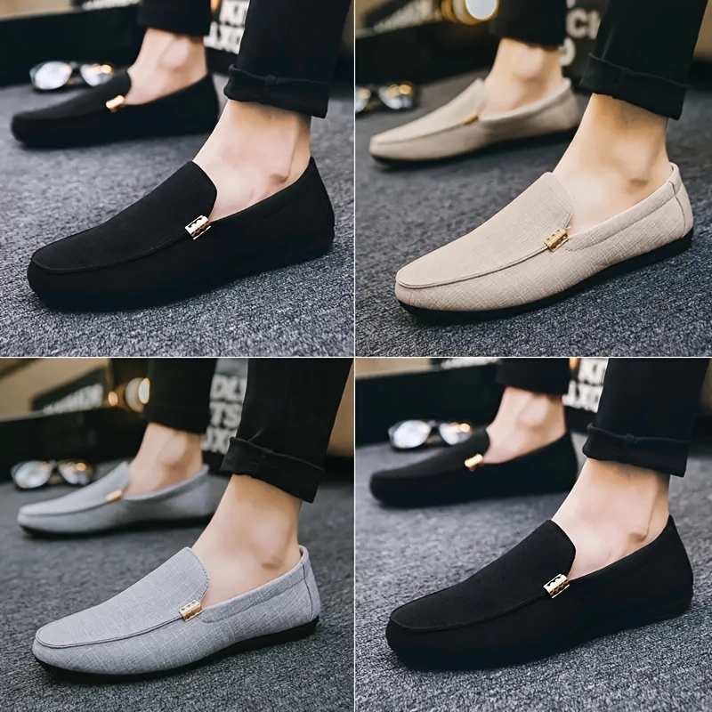 Zhenyuezu Autumn New Men's Fashionable and Simple Indoor Casual Shoes, Home Shoes, Lightweight Business Casual Loafers