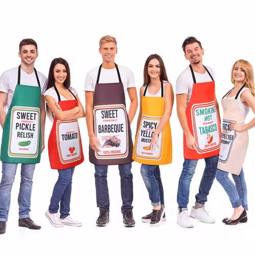 Condiment Costume Group Aprons 6pcs