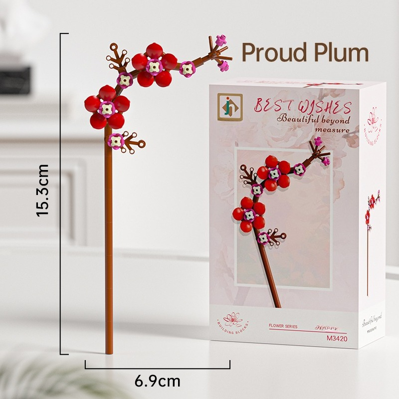 DIY Assembly Building Blocks Flower Bouquet Toy