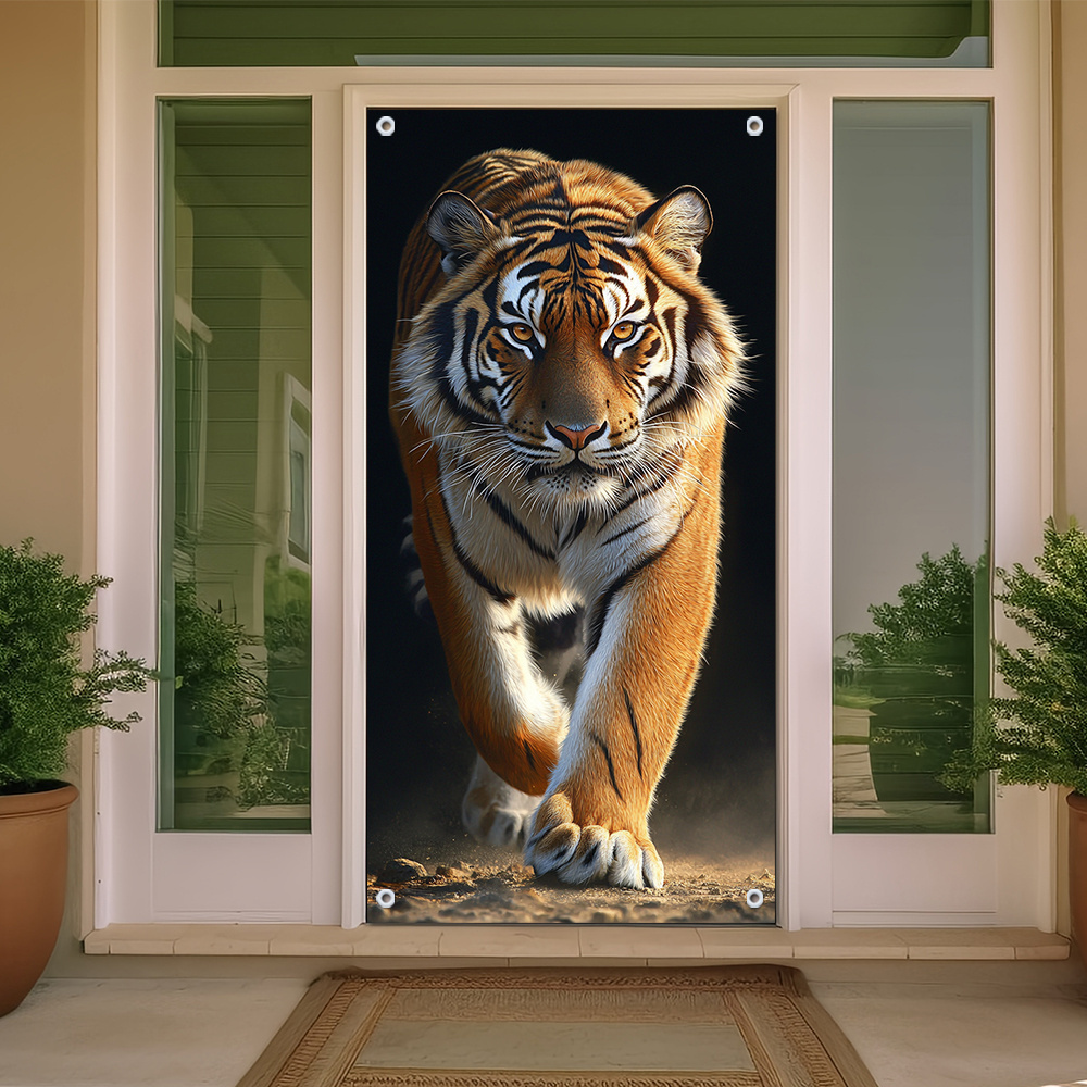 TEMU 2d Flat, 2d Flat - 2d Door Banner 2d Flat, 2d Flat - 2d Door Banner, Banner - Durable Polyester, Realistic Design, Indoor/outdoor Use, No Power