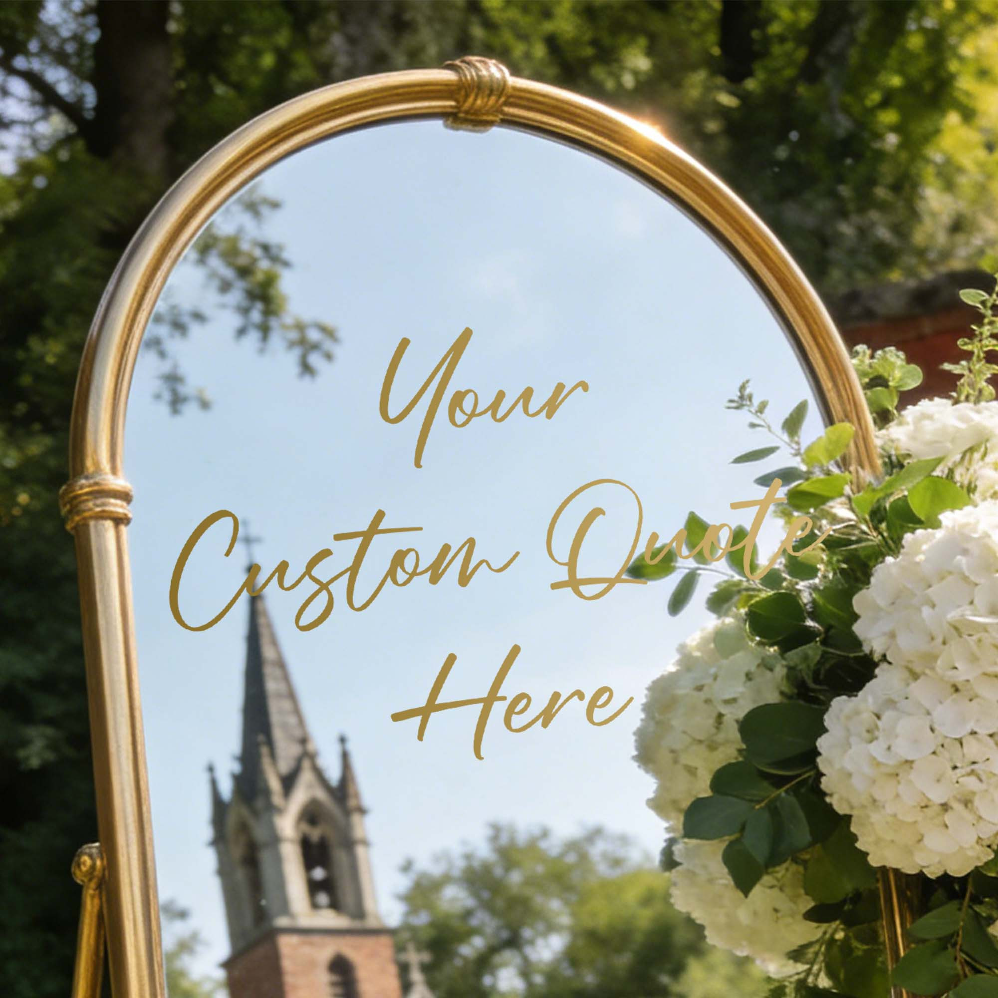TEMU 1pc Customizable Wedding Welcome Sticker | Self-adhesive, Glossy Plastic, Single Use, Suitable For Mirrors, Doors, Vehicles, Ideal For Weddings,